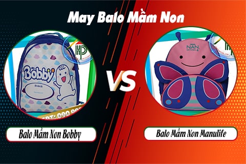 so sánh balo mầm non bobby và mầm non manulife