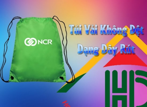 túi vải không dệt dạng dây rút