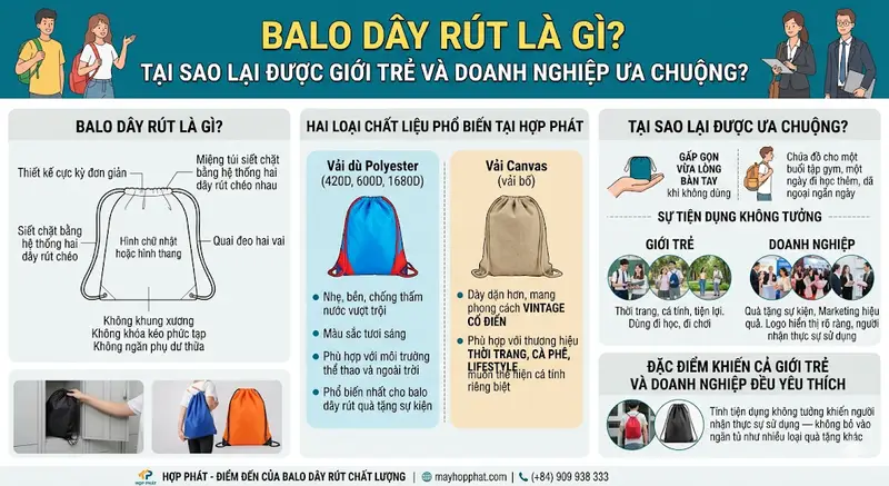 4 Lợi Ích Khi Đặt May Balo Dây Rút: Giải Pháp Quà Tặng Tối Ưu Cho Doanh Nghiệp 🎒