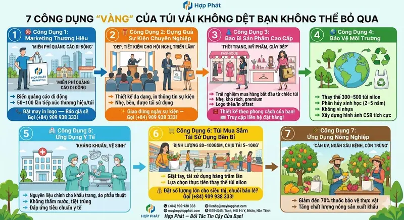 Tổng Hợp Công Dụng Của Túi Vải Không Dệt: Giải Pháp Toàn Diện Cho Doanh Nghiệp 🌿