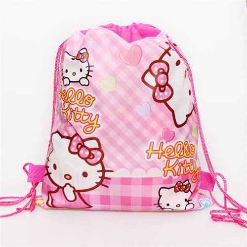 Mẫu balo Hello Kitty dành cho bé gái bằng dây rút