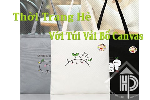 thời trang hè với túi vải bố canvas