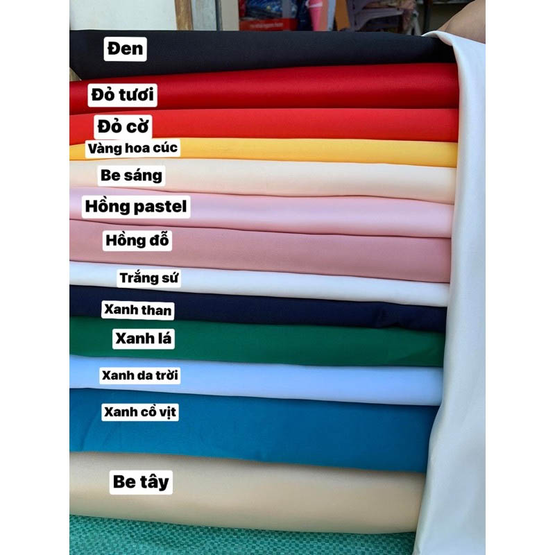 Sự đa dạng màu sắc của vải tafta