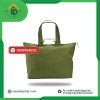 Front Canvas Tote Bag With Zipper