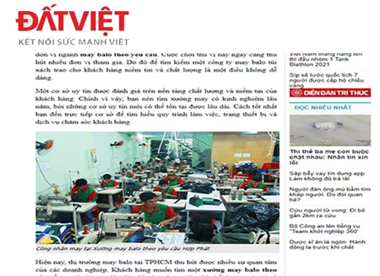 Dat Viet Newspaper has confirmed business reputation