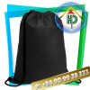 Front Drawstring Backpack Black