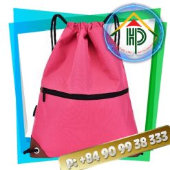 Front Drawstring Backpack With Zipper Pocket min