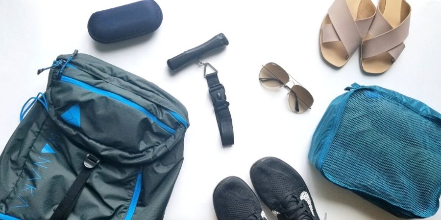 Take all belongings out of your travel backpack