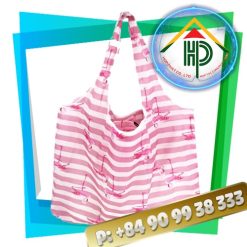 Front pink flamingo shopping bag