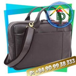 Front slim leather briefbag
