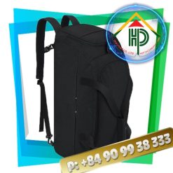 Left travel backpack with shoe compartment