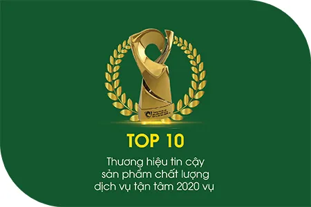 Cúp top 10 thương hiệu tin cậy