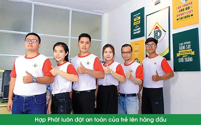 may balo cho trường mầm non Hợp Phát