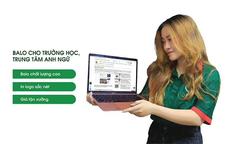 Xưởng may balo Anh Văn cho trường học