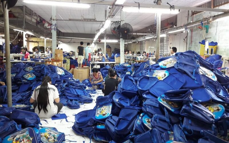 Sản xuất và kiểm soát chất lượng balo