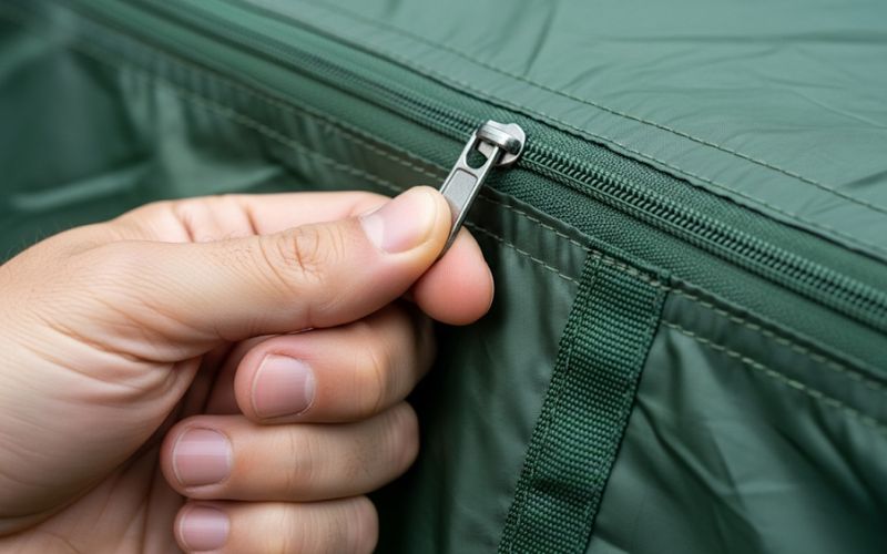 Kiểm Tra Chất Lượng Lều: 7 Phương Pháp Chuẩn Chuyên Gia Kéo khóa lều trơn tru