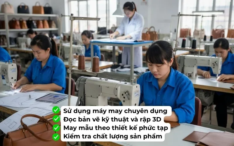 Lương Thợ May Balo Túi Xách 2025: Mức Thu Nhập & Cơ Hội Kỹ năng may thủ công cơ bản