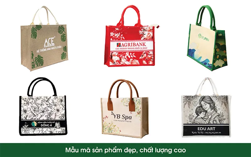mẫu mã sản phẩm túi vải đay đẹp, chất lượng cao