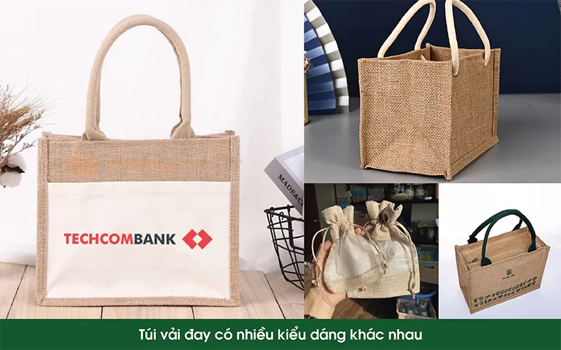 túi vải đay có nhiều kiểu dáng khác nhau