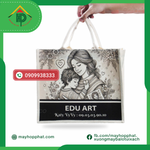 Túi vải đay Edu Art  