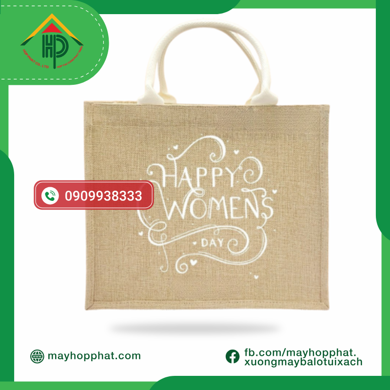 túi vải đay Happy Women's Day 