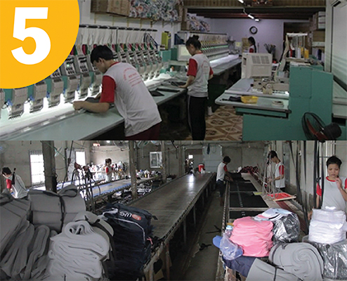 sản xuất tại xưởng may balo Hợp Phát
