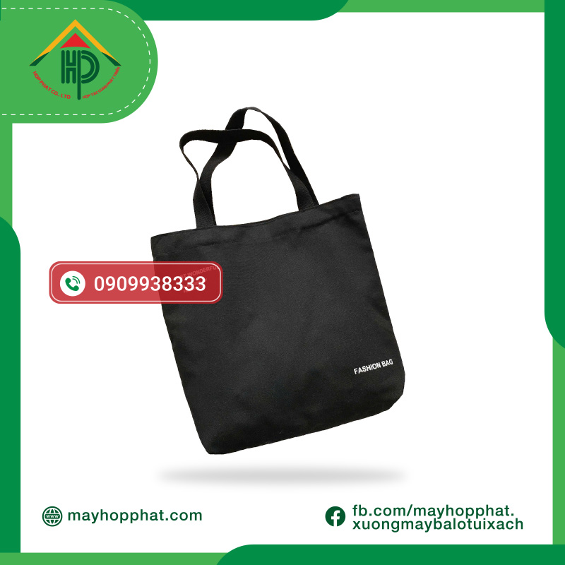 Trendy Canvas Tote Bag – Premium 3-Layer Construction, 4 Smart Compartments | Hop Phat túi xách vải bố thời trang