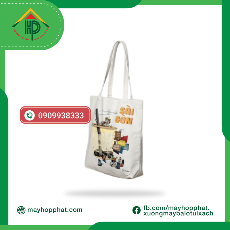 Saigon Print Canvas Tote Bag – Cultural & Durable | May Hop Phat tui-vai-canvas-in-hinh-sai-gon