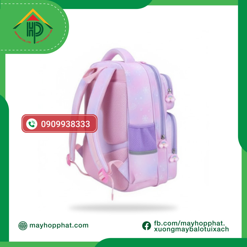 Princess Kids' Posture-Correcting Backpack – 3D EVA Back Pad, 600D Polyester, Under 700g | Hop Phat Factory balo-chong-gu-cho-tre-em-princess