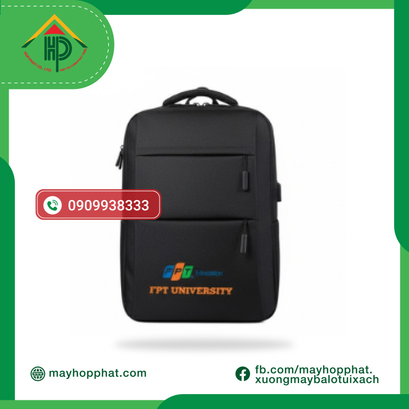 FPT UNIVERSITY 17 Inch Laptop Backpack – Custom by May Hop Phat balo-laptop-17-inch-fpt-university