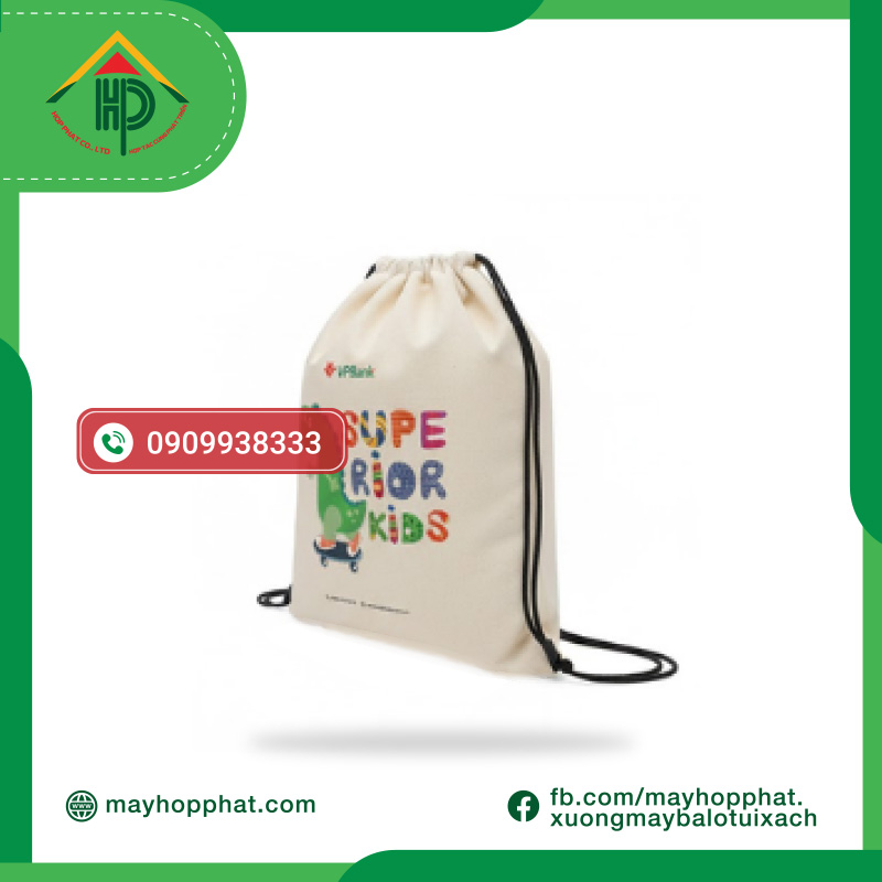 Dynamic VPBank Drawstring Backpack | Premium Custom Promotional Bag balo-day-rut-tre-mang-vpbank