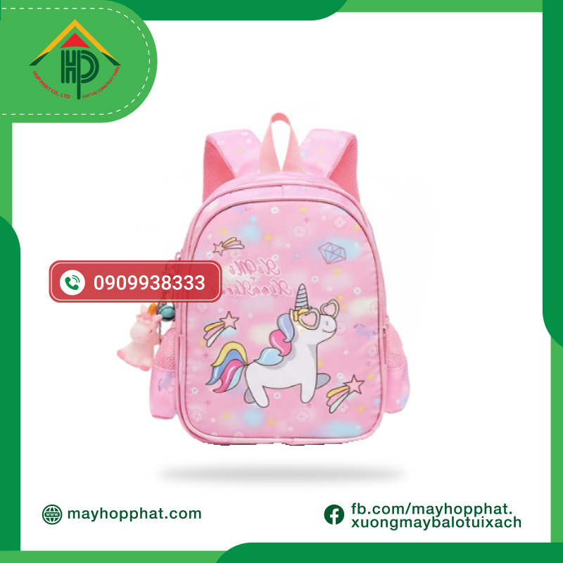 Balo mầm non bé gái Unicorn