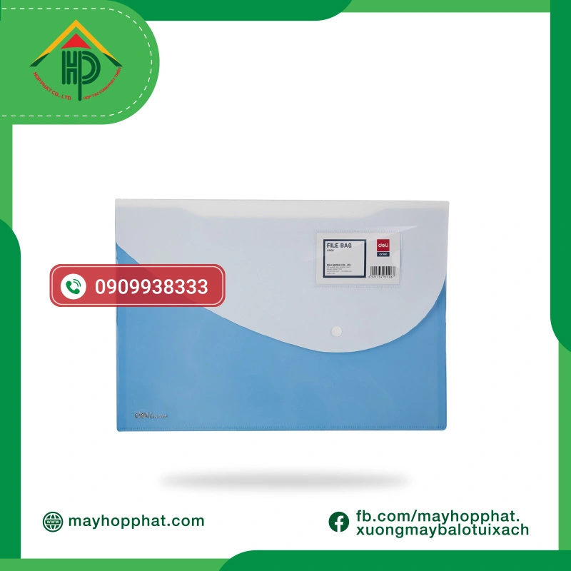 Premium Deli PVC plastic document bags | High-Clarity Office Organizer túi nhựa pvc đựng hồ sơ deli