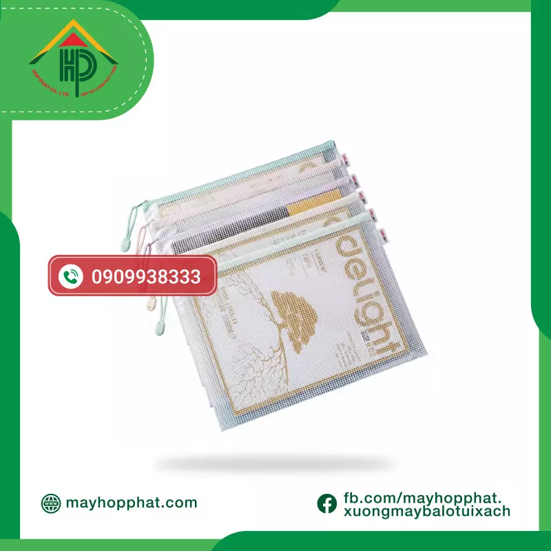 Premium Deli PVC plastic document bags | High-Clarity Office Organizer túi nhựa pvc đựng hồ sơ