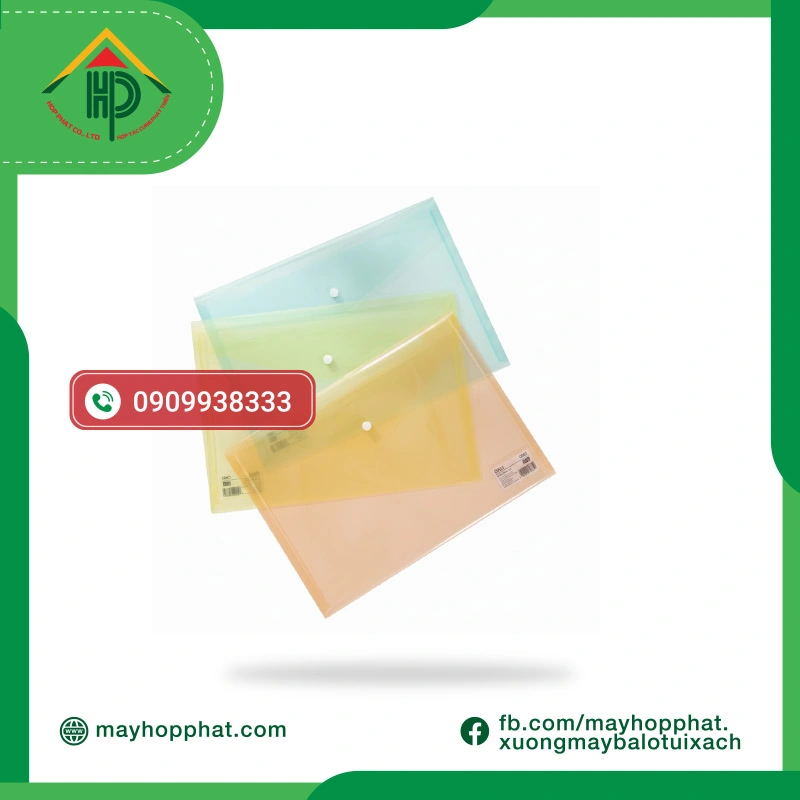 Premium Deli PVC plastic document bags | High-Clarity Office Organizer túi nhựa pvc đựng tài liệu