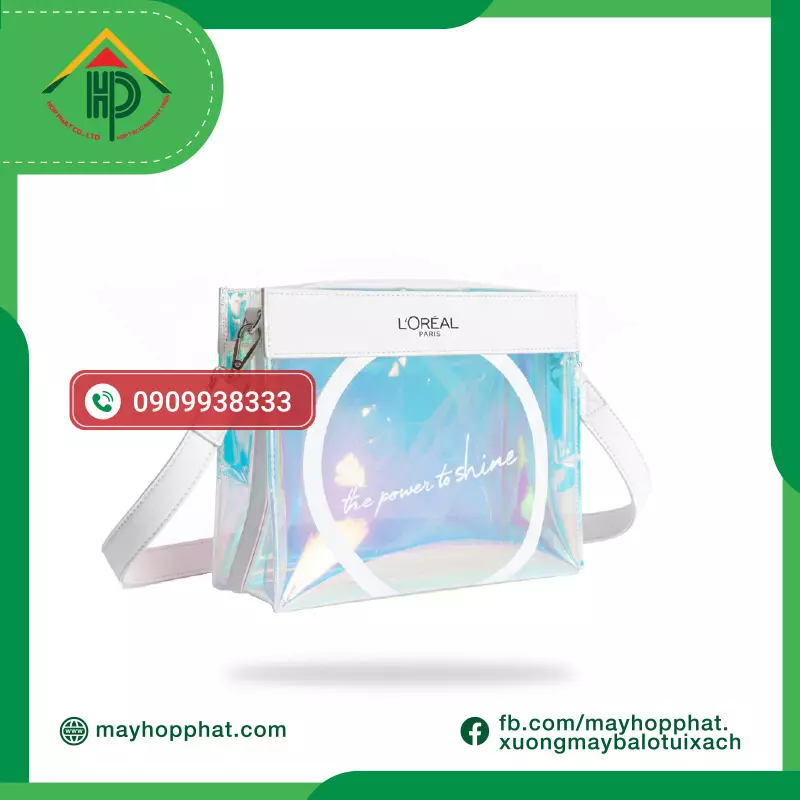 Túi pvc 7 màu trong suốt đẹp