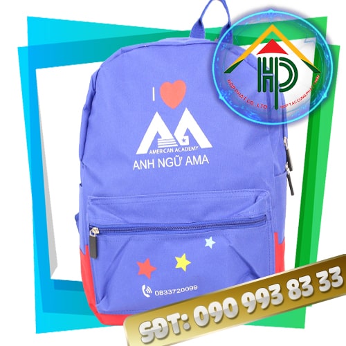 AMA English backpack front view AMA English backpack front view