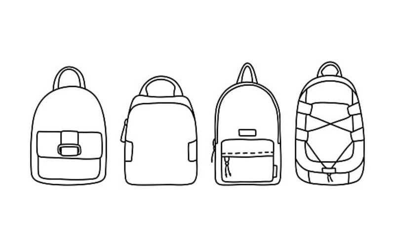 backpack pattern illustration