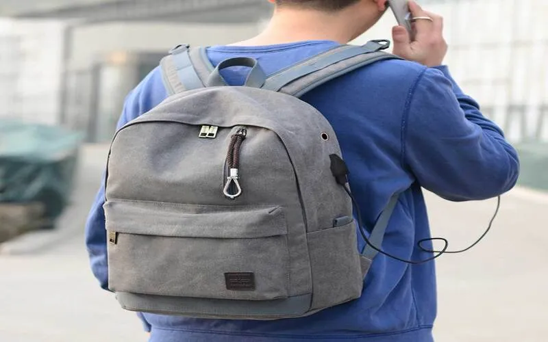 canvas fabric backpack