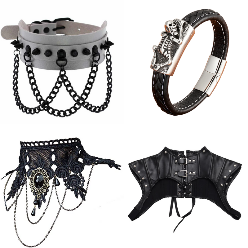 Distinctive accessories of Gothic style Distinctive accessories of Gothic style