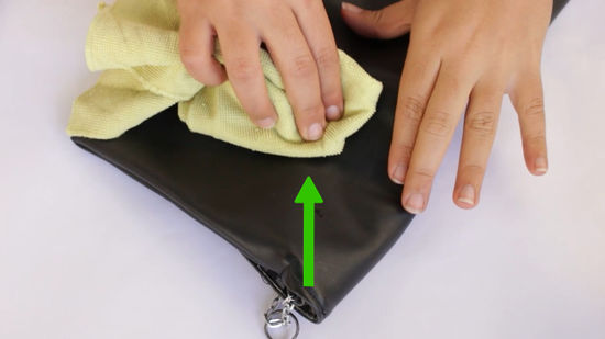 do not use detergents or soap to clean wallet