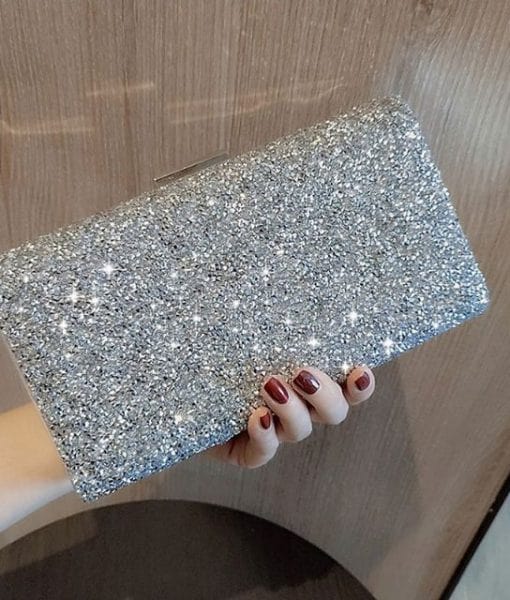 elegant beaded women's fashion clutch wallet
