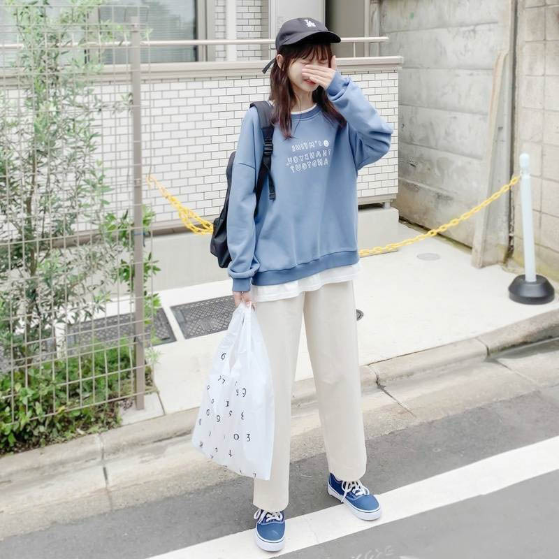 Fabric pants for outfit combinations with women's sweater
