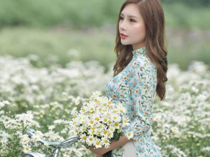 Floral silk voile fabric