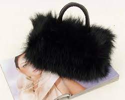 fur women's fashion clutch wallet
