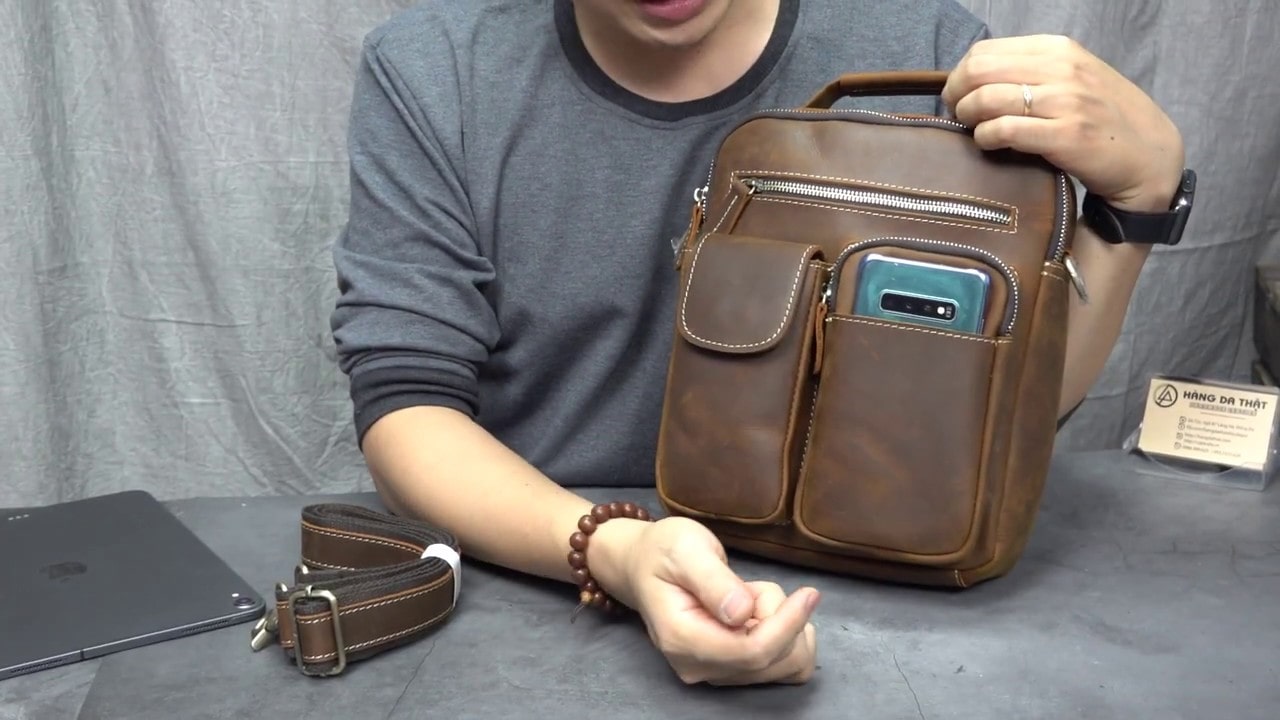 Leather crossbody bags help men carry more items
