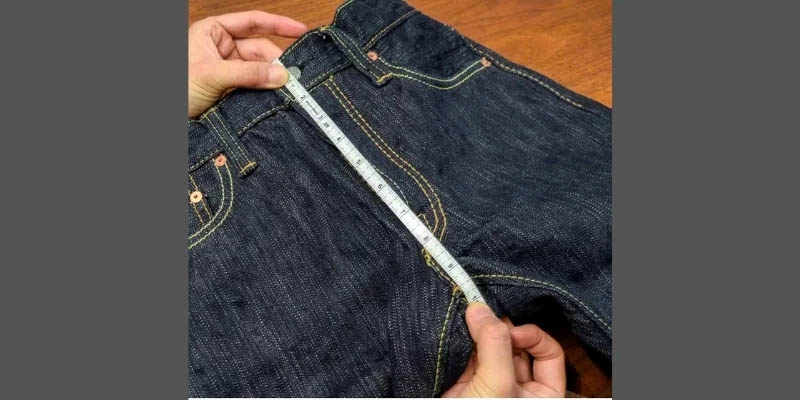 Measure women's jeans size using your existing jeans front rise Measure women's jeans size using your existing jeans front rise