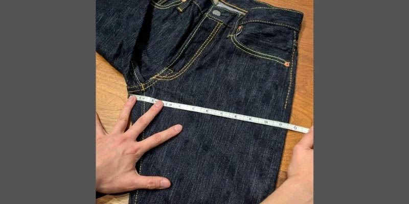 Measure women's jeans size using your existing jeans thigh width Measure women's jeans size using your existing jeans thigh width