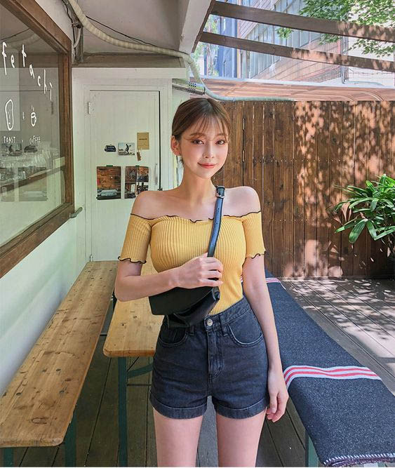 Off-shoulder crop tops Off-shoulder crop tops