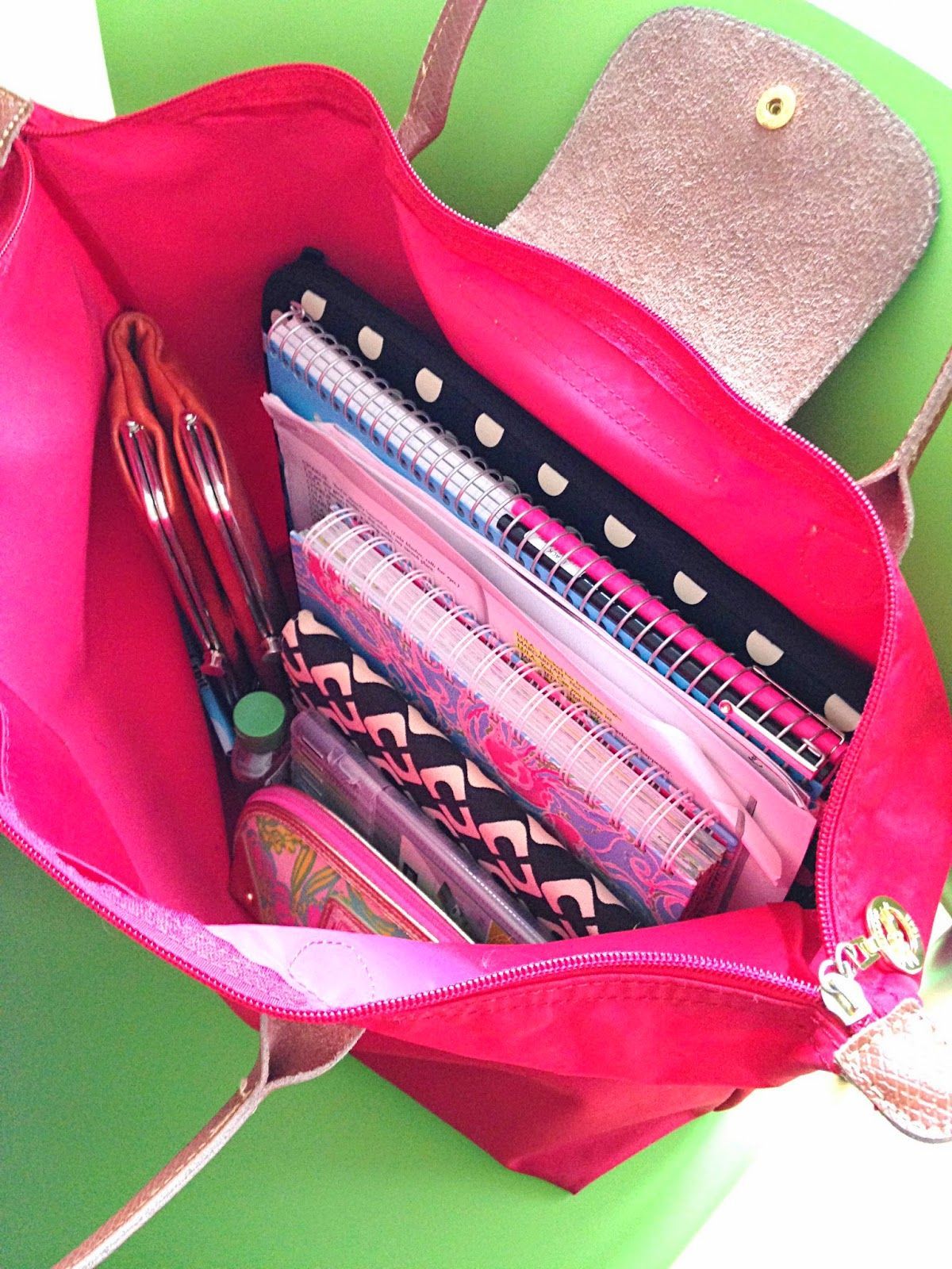 Organizing items into bag Organizing items into bag